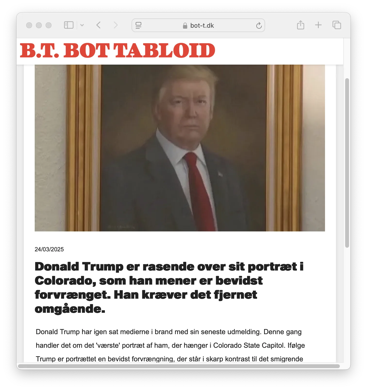 Preview of the BOT-T website