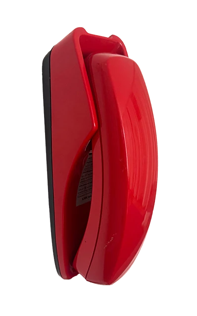 Mr. Mülleimer, the red landline repurposed as an AI German conversation partner